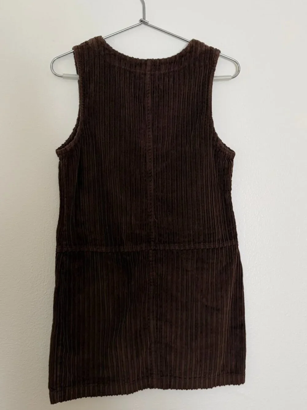 Graphite Essentials Girls Size 7 Brown Corduroy Button Front Dress